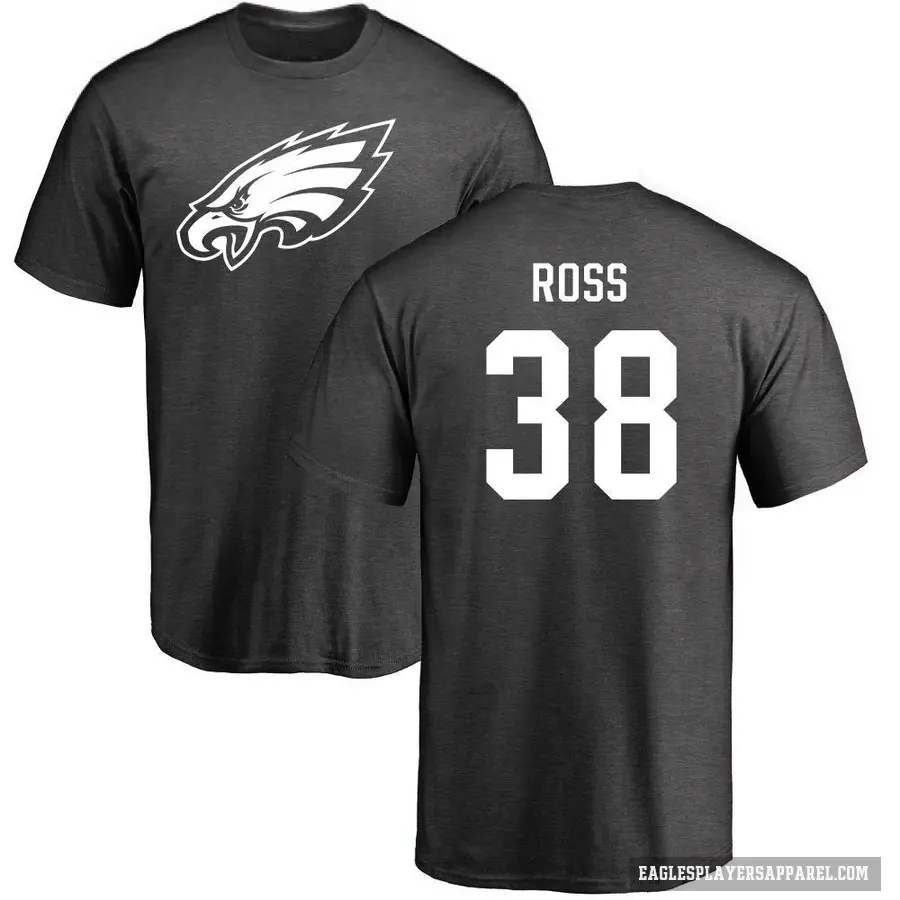 Men's ＃38 John Ross Philadelphia Eagles Ash One Color T-Shirt