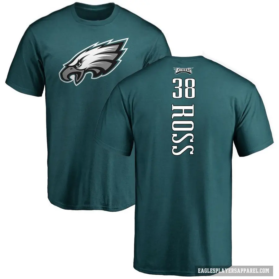 Men's ＃38 John Ross Philadelphia Eagles Green Backer T-Shirt